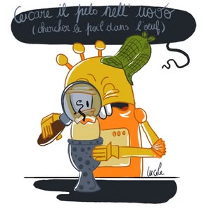 "Chercher le poil dans l'oeuf" - Expressions italiennes - Fumidiomatic Fumidiomatic - Expressions italiennes